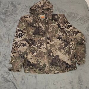 Magellan Outdoors Camouflage Full Zip Hooded Jacket Mens XL Hunting Outdoor